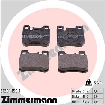 pastillas de freno coche - Juego de pastillas de freno ZIMMERMANN 213011501