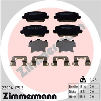 pastillas de freno coche - Juego de pastillas de freno ZIMMERMANN 229041752