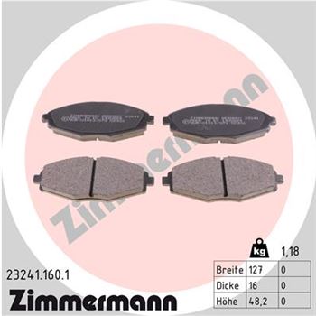 pastillas de freno coche - Juego de pastillas de freno ZIMMERMANN 232411601