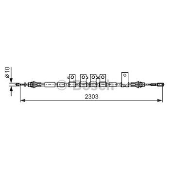 palancas cables frenado - Cable de accionamiento, freno de estacionamiento BOSCH 1987482403