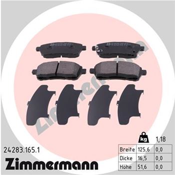 pastillas de freno coche - Juego de pastillas de freno ZIMMERMANN 242831651