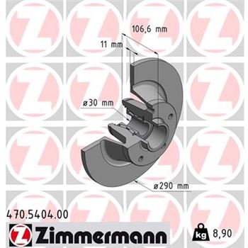 discos de freno coche - Disco de freno eje trasero (Gama COAT Z) ZIMMERMANN 470540400