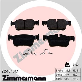 pastillas de freno coche - Juego de pastillas de freno ZIMMERMANN 225681601