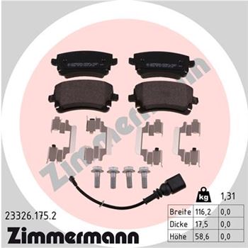 pastillas de freno coche - Juego de pastillas de freno ZIMMERMANN 233261752