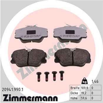 pastillas de freno coche - Juego de pastillas de freno ZIMMERMANN 209419901