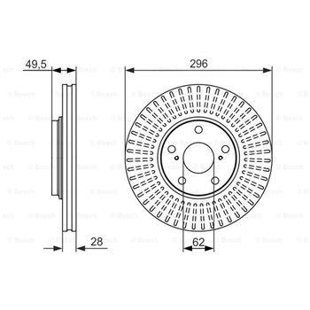 discos de freno coche - (BD1506) Disco de freno BOSCH 0986479664