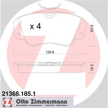 pastillas de freno coche - Juego de pastillas de freno ZIMMERMANN 213681851