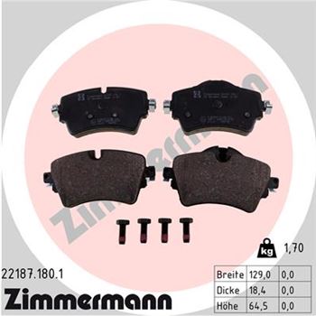 pastillas de freno coche - Juego de pastillas de freno ZIMMERMANN 221871801