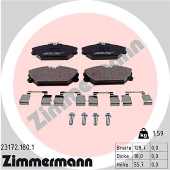 pastillas de freno coche - Juego de pastillas de freno ZIMMERMANN 231721801