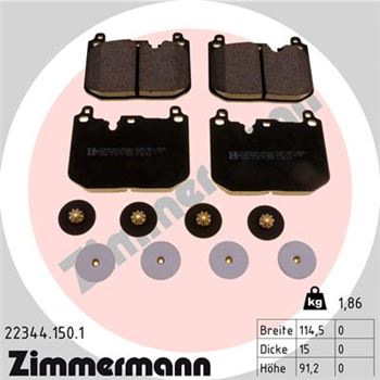 pastillas de freno coche - Juego de pastillas de freno ZIMMERMANN 223441501