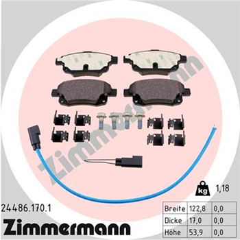 pastillas de freno coche - Juego de pastillas de freno ZIMMERMANN 244861701