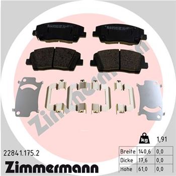 pastillas de freno coche - Juego de pastillas de freno ZIMMERMANN 228411752