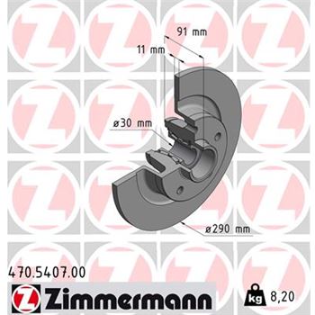 discos de freno coche - Disco de freno eje trasero (Gama COAT Z) ZIMMERMANN 470540700