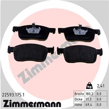 pastillas de freno coche - Juego de pastillas de freno ZIMMERMANN 225931751