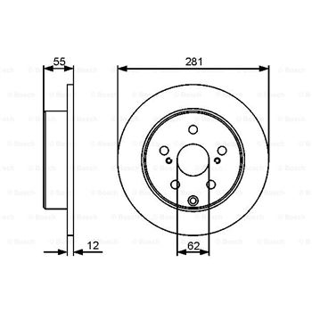 discos de freno coche - (BD1257) Disco de freno BOSCH 0986479419