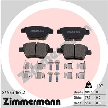 pastillas de freno coche - Juego de pastillas de freno ZIMMERMANN 245631652