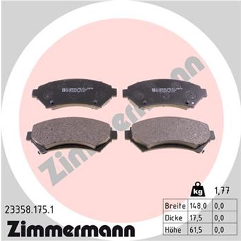 pastillas de freno coche - Juego de pastillas de freno ZIMMERMANN 233581751
