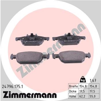 pastillas de freno coche - Juego de pastillas de freno ZIMMERMANN 247961751