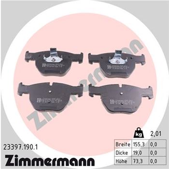 pastillas de freno coche - Juego de pastillas de freno ZIMMERMANN 233971901
