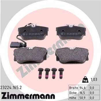 pastillas de freno coche - Juego de pastillas de freno ZIMMERMANN 232241652