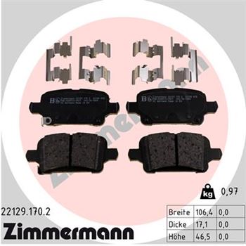 pastillas de freno coche - Juego de pastillas de freno ZIMMERMANN 221291702