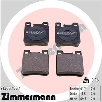 pastillas de freno coche - Juego de pastillas de freno ZIMMERMANN 213051551