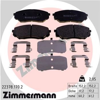 pastillas de freno coche - Juego de pastillas de freno ZIMMERMANN 223781702