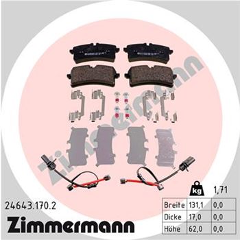 pastillas de freno coche - Juego de pastillas de freno ZIMMERMANN 246431702