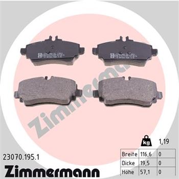 pastillas de freno coche - Juego de pastillas de freno ZIMMERMANN 230701951