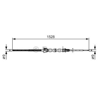 palancas cables frenado - Cable de accionamiento, freno de estacionamiento BOSCH 1987482374