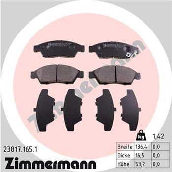 pastillas de freno coche - Juego de pastillas de freno ZIMMERMANN 238171651