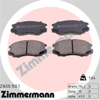 pastillas de freno coche - Juego de pastillas de freno ZIMMERMANN 216501501