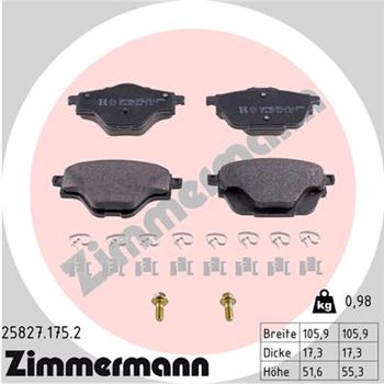 pastillas de freno coche - Juego de pastillas de freno ZIMMERMANN 258271752