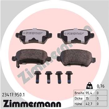 pastillas de freno coche - Juego de pastillas de freno ZIMMERMANN 234179501