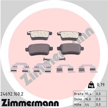 pastillas de freno coche - Juego de pastillas de freno ZIMMERMANN 246921602