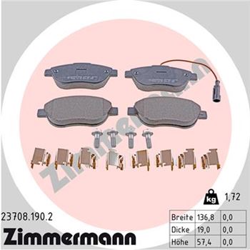 pastillas de freno coche - Juego de pastillas de freno ZIMMERMANN 237081902