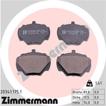 pastillas de freno coche - Juego de pastillas de freno ZIMMERMANN 203411751