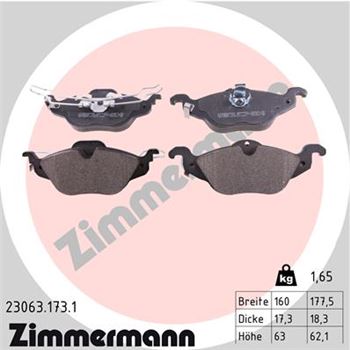 pastillas de freno coche - Juego de pastillas de freno ZIMMERMANN 230631731