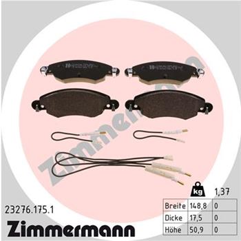 pastillas de freno coche - Juego de pastillas de freno ZIMMERMANN 232761751