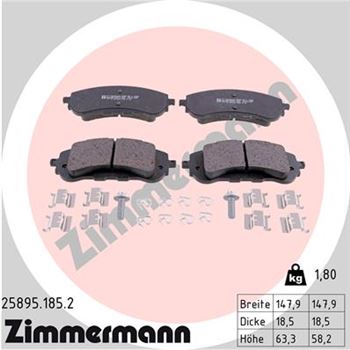 pastillas de freno coche - Juego de pastillas de freno ZIMMERMANN 258951852