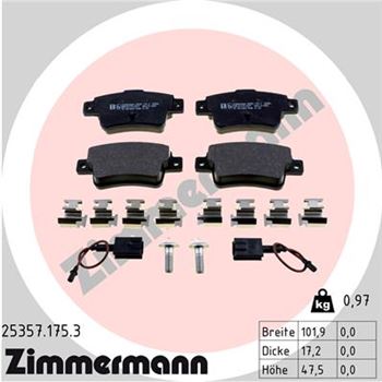 pastillas de freno coche - Juego de pastillas de freno ZIMMERMANN 253571753