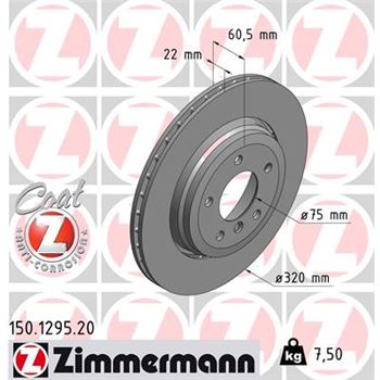 discos de freno coche - Disco de freno eje trasero (Gama COAT Z) ZIMMERMANN 150129520
