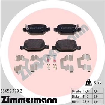 pastillas de freno coche - Juego de pastillas de freno ZIMMERMANN 256521702