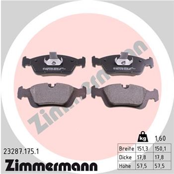 pastillas de freno coche - Juego de pastillas de freno ZIMMERMANN 232871751