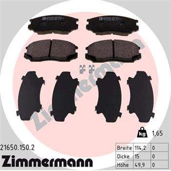 pastillas de freno coche - Juego de pastillas de freno ZIMMERMANN 216501502