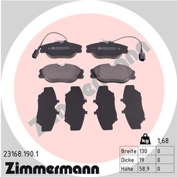 pastillas de freno coche - Juego de pastillas de freno ZIMMERMANN 231681901