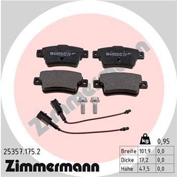 pastillas de freno coche - Juego de pastillas de freno ZIMMERMANN 253571752