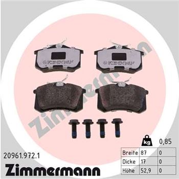 pastillas de freno coche - Juego de pastillas de freno ZIMMERMANN 209619721