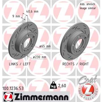 discos de freno coche - Disco de freno eje trasero (Gama BLACK Z) ZIMMERMANN 100123653