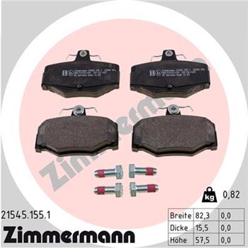 pastillas de freno coche - Juego de pastillas de freno ZIMMERMANN 215451551